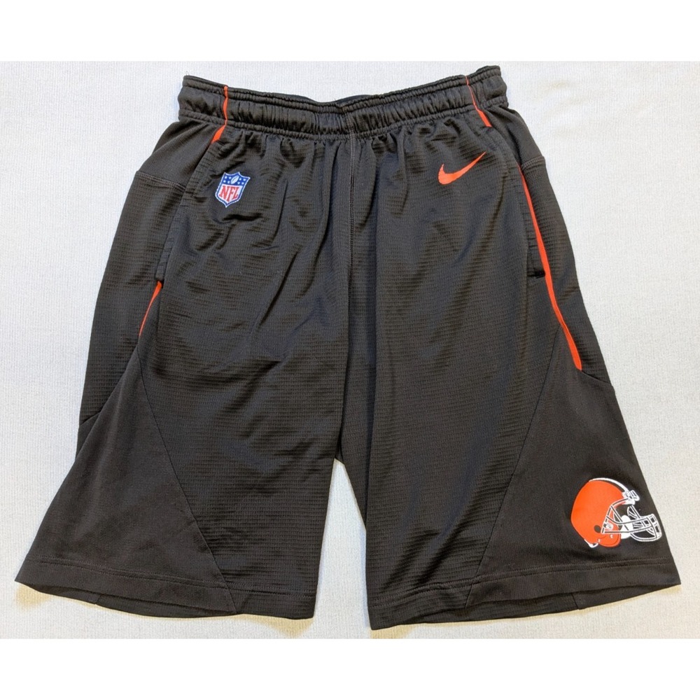 Cleveland Browns Shorts Mens Medium Nike Training Gym Performance Pockets NFL